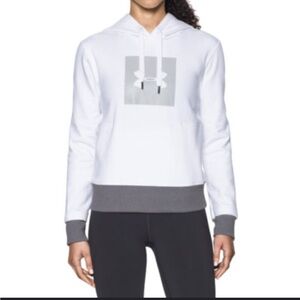 Under Armour White and Gray Hoodie size M